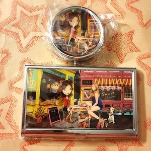 Nicole Lee Business Card Holder and Pill Case NWT